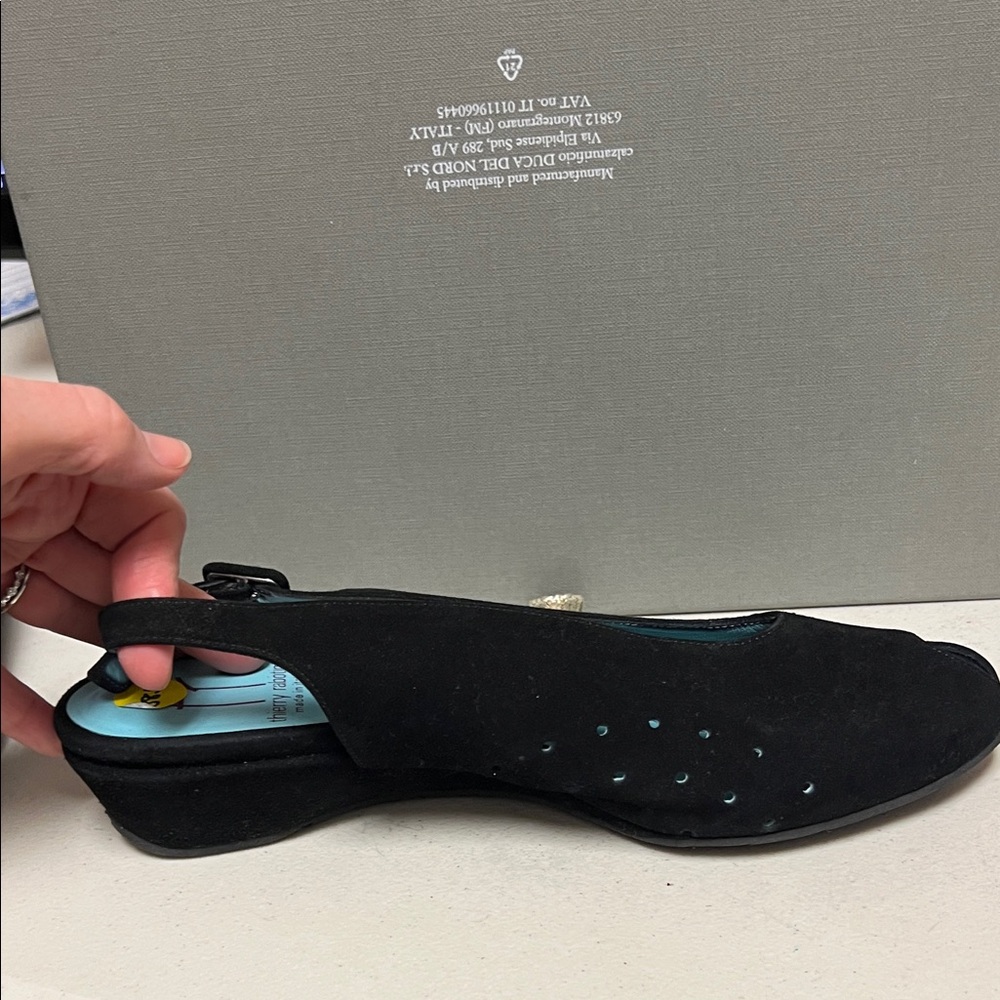 Thierry Rabotin Black Wedge Shoes